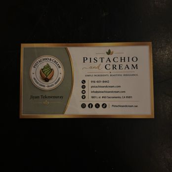 Pistachio and Cream - Card - Gelato Near Me - Sacramento, California Pistachio and Cream - Card - Gelato Near Me - Sacramento, California