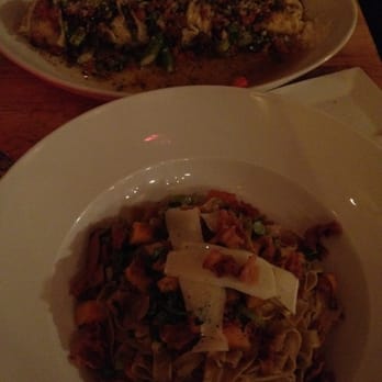 Mercato - Shrimp and lobster pasta (back), pumpkin fettucine (front) - Italian Near Me - Philadelphia, Pennsylvania Mercato - Shrimp and lobster pasta (back), pumpkin fettucine (front) - Italian Near Me - Philadelphia, Pennsylvania