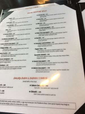 Menu photo 8 Sakura Sushi & Bar Austin, TX