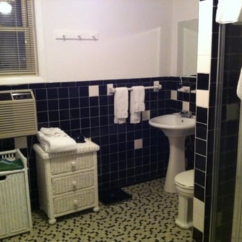 Ocean Vista Resort - Room 215. Notice the air conditioner in the bathroom. - Resorts Near Me - Amagansett, New York
