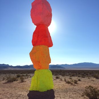 Seven Magic Mountains - At 9am - Public Art Near Me - Las Vegas, Nevada Seven Magic Mountains - At 9am - Public Art Near Me - Las Vegas, Nevada