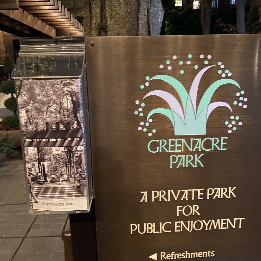 Greenacre Park - Signage - Parks Near Me - New York, New York Greenacre Park - Signage - Parks Near Me - New York, New York