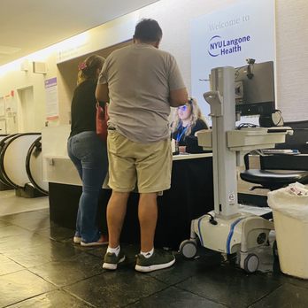 NYU Langone Hospital - How close patient and visitors are to the check-in staff - Hospitals Near Me - Brooklyn, New York NYU Langone Hospital - How close patient and visitors are to the check-in staff - Hospitals Near Me - Brooklyn, New York