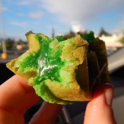 BAMBU - Very cool texture of the Pandan waffle.