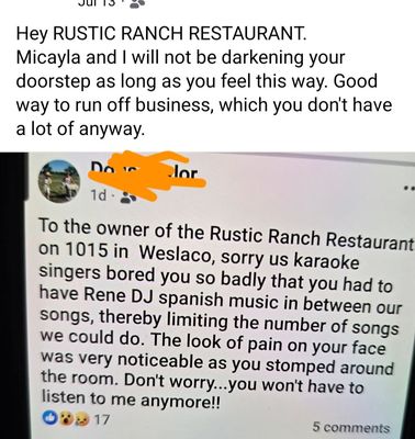 RUSTIC RANCH RESTAURANT by null