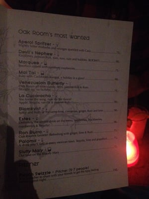 Menu photo 4 Oak Room København N, 84 Menu photo 4 Oak Room København N, 84