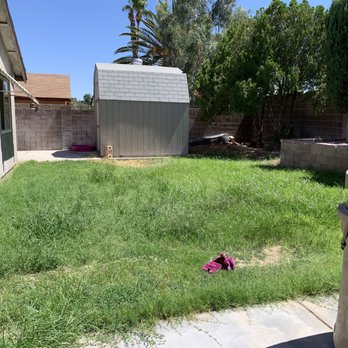 Jr's Lawn Maintenance - Backyard Before - Landscaping Near Me - Henderson, Nevada
