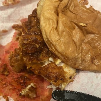 Howlin' Ray's - A messy sando - Southern Near Me - Las Vegas, Nevada