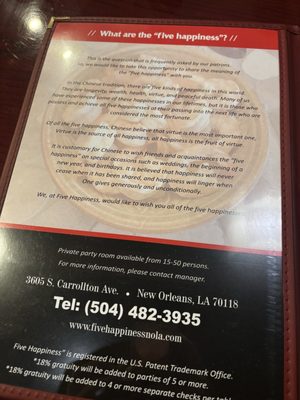 Menu photo 7 Five Happiness New Orleans, LA Menu photo 7 Five Happiness New Orleans, LA