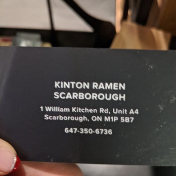 KINTON RAMEN KENNEDY COMMONS - Business card - Ramen Near Me - Toronto, Ontario KINTON RAMEN KENNEDY COMMONS - Business card - Ramen Near Me - Toronto, Ontario