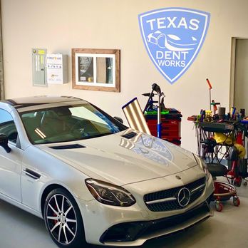 Texas Dent Works - Hail Damage and Dent Repair - Repairs in progress at Texas Dent Works - Body Shops Near Me - Mckinney, Texas Texas Dent Works - Hail Damage and Dent Repair - Repairs in progress at Texas Dent Works - Body Shops Near Me - Mckinney, Texas