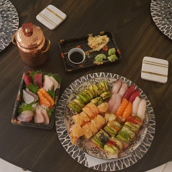 Skyfin Asian Bistro - Sushi "boat" for 2 + crazy girl roll - Sushi Bars Near Me - Boca Raton, Florida Skyfin Asian Bistro - Sushi "boat" for 2 + crazy girl roll - Sushi Bars Near Me - Boca Raton, Florida