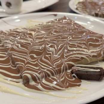 Melt N Dip - Brownie Brownies Crepe (milk and white Belgian chocolate only) - Creperies Near Me - Niles, Illinois Melt N Dip - Brownie Brownies Crepe (milk and white Belgian chocolate only) - Creperies Near Me - Niles, Illinois