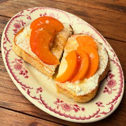 Seasonal Apricot Goat toast