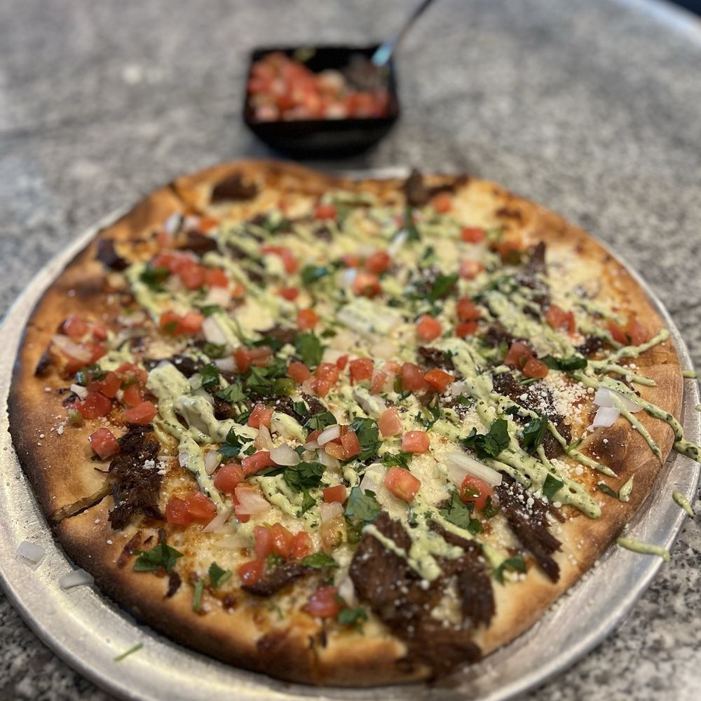Dough Bros Woodfire Kitchen - Street Taco Pizza-sooo good! We would for sure get this again! (Pico comes on the side but I added some for the picture) - Pizza Near Me - Baxter, Minnesota Dough Bros Woodfire Kitchen - Street Taco Pizza-sooo good! We would for sure get this again! (Pico comes on the side but I added some for the picture) - Pizza Near Me - Baxter, Minnesota