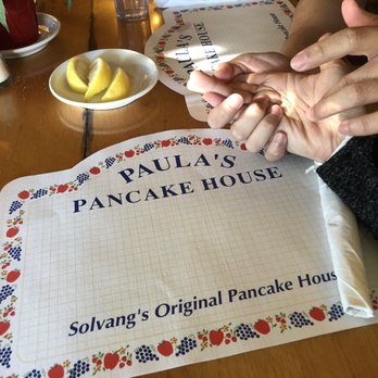 Paula's Pancake House - The table mat - Breakfast & Brunch Near Me - Solvang, California Paula's Pancake House - The table mat - Breakfast & Brunch Near Me - Solvang, California