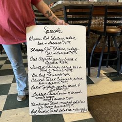 Uptown Restaurant & Lounge - White board menu