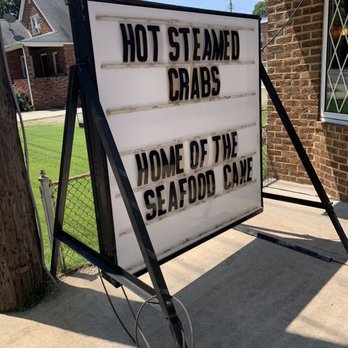 Schultz's Crab House - a sign that reads hot steamed crabs home of the seafood game - Seafood Near Me - Essex, Maryland