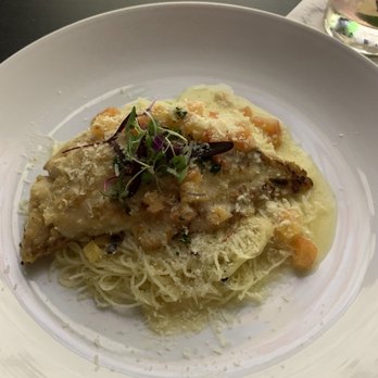 The Woods Jupiter - Grouper over Angel hair pasta - New American Near Me - Jupiter, Florida The Woods Jupiter - Grouper over Angel hair pasta - New American Near Me - Jupiter, Florida