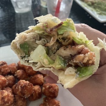 Skye Bar & Grille - BLTAC wrap with sweet potato tots - Bars Near Me - Ocean City, Maryland Skye Bar & Grille - BLTAC wrap with sweet potato tots - Bars Near Me - Ocean City, Maryland