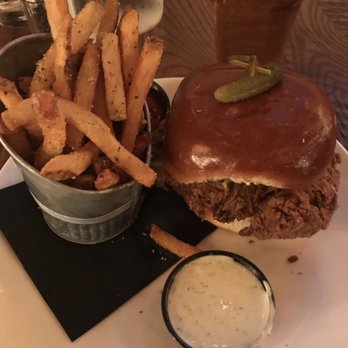 The Foundry Table & Tap - Pickle-brined Fried Chicken sammy/frittes and ranch - Gastropubs Near Me - Pittsburgh, Pennsylvania The Foundry Table & Tap - Pickle-brined Fried Chicken sammy/frittes and ranch - Gastropubs Near Me - Pittsburgh, Pennsylvania