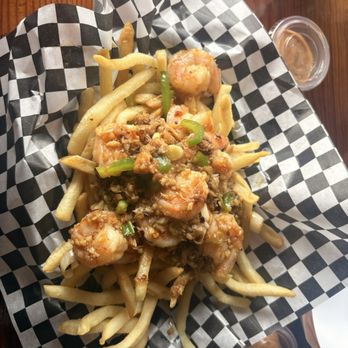 Monkey King At the Brewery - Spicy Garlic Crab Fries with Shrimp - Cajun/Creole Near Me - Alameda, California Monkey King At the Brewery - Spicy Garlic Crab Fries with Shrimp - Cajun/Creole Near Me - Alameda, California