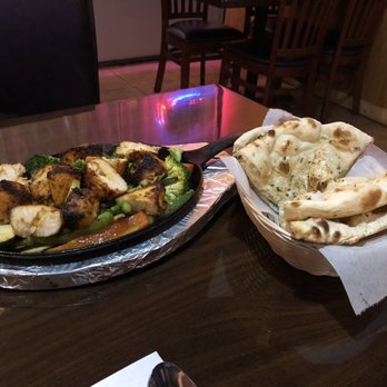 Tandoori Kitchen - Tikka Masala Chicken kebabs and Garlic Naan Bread - Indian Near Me - Lafayette, Colorado