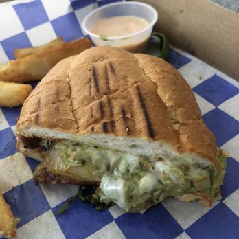 Anafre - Closeup of the chorizo torta (look at that gooey Gauc!) - Mexican Near Me - Washington, DC, District of Columbia