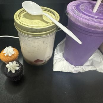 Purple Dough - Ube Latte, Halo Halo, Calamansi Mini Cupcake, ube mini cupcake - Desserts Near Me - Woodside, New York