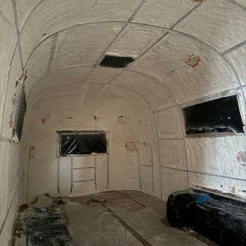 AT Foam - After: Airstream trailer with spray foam applied and meticulously ground to flush finish. Huge improvement!! - Insulation Installation Near Me
