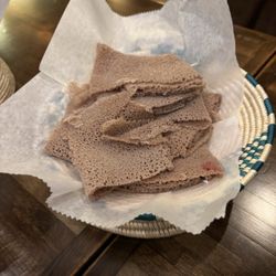 Teff Eritrean & Ethiopian Cuisine - Injera - crepe like bread for scooping