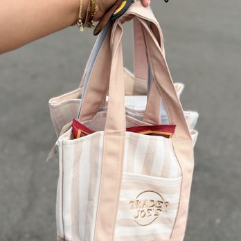 Trader Joe's - Stripe mini tote bags - Grocery Near Me - Carlsbad, California Trader Joe's - Stripe mini tote bags - Grocery Near Me - Carlsbad, California
