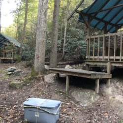 Creek Ridge Camping - Our creek side campsite