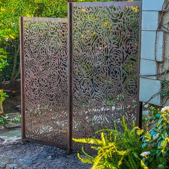 Avidon Design - Laser cut corten steel panes - Landscape Architects or Designers Near Me Avidon Design - Laser cut corten steel panes - Landscape Architects or Designers Near Me