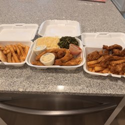 E & N Good Home Style - Fried catfish, fried corn, turnip greens, and homemade tartar sauce! Polish sausage and fries Chicken tenders and fries