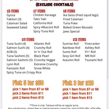 39 Degrees - Menu - Japanese Near Me - Long Beach, California