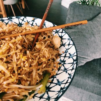Thai Station Restaurant - Pad Thai with chicken - Thai Near Me - Indianapolis, Indiana