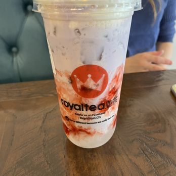 RoyalTea - Strawberry Taro Milk Tea with cream cheese - Tea Rooms Near Me - Colorado Springs, Colorado RoyalTea - Strawberry Taro Milk Tea with cream cheese - Tea Rooms Near Me - Colorado Springs, Colorado