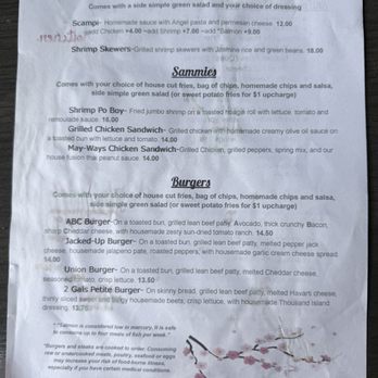 2 Gals Kitchen - Dinner menu (other side) - Cafes Near Me - Concord, North Carolina