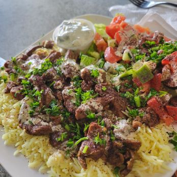 Al Aqsa - Lamb Shawarma Plate - Mediterranean Near Me - Salem, Oregon