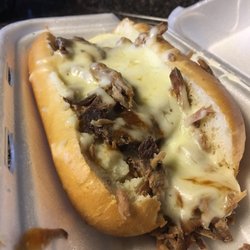 Two Fat Men - Pot roast sandwich (steamy roll, mashed potatoes, roast, gravy, and melty cheese blanket)