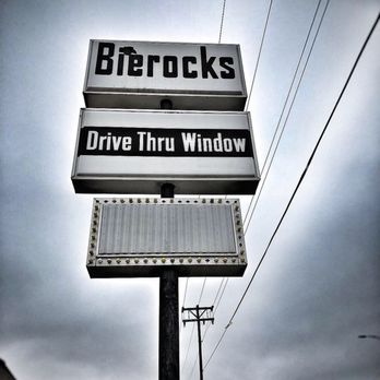 M & M Bierock - a drive thru window sign - German Near Me - Wichita, Kansas