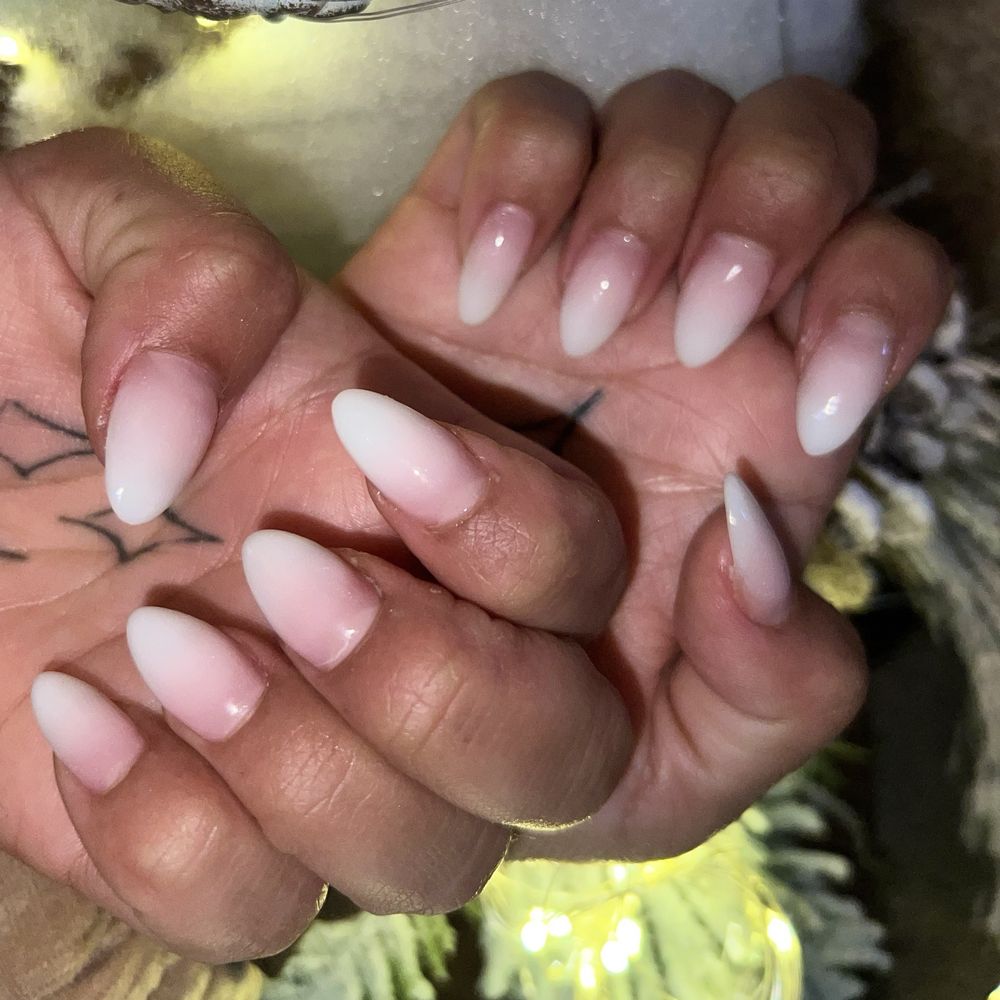 Skyline Nails & Spa - Look at my beautiful white ombré nails!! Done by Mimi!! - Nail Salons Near Me - Ventura, California Skyline Nails & Spa - Look at my beautiful white ombré nails!! Done by Mimi!! - Nail Salons Near Me - Ventura, California