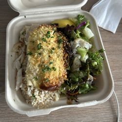 YAY Cafe - Lunch Special...fish, rice , salad! Delicious and great value.