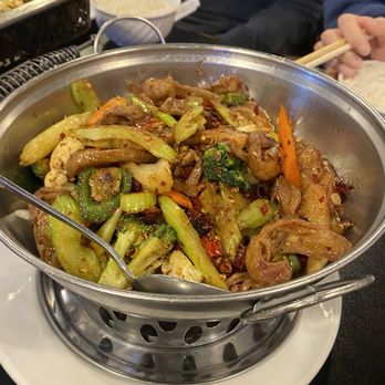 House of Three Gorges - D3 Dry Pot Spicy Pork Intestines (干锅肥肠) - Chinese Near Me - Austin, Texas House of Three Gorges - D3 Dry Pot Spicy Pork Intestines (干锅肥肠) - Chinese Near Me - Austin, Texas