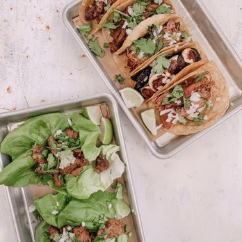Bartaco - Carne Asada tacos in Bibb lettuce, Mojo Pork, and Portobello tacos. - Tacos Near Me - Aventura, Florida