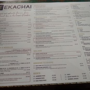 Ekachai King's Cross - Menu - Thai Near Me - London, XGL Ekachai King's Cross - Menu - Thai Near Me - London, XGL