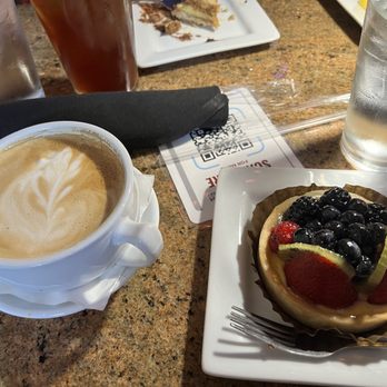 Chez Fabien - I had a latte and mixed fruit tarte for dessert. Yummy! - French Near Me - Grapevine, Texas Chez Fabien - I had a latte and mixed fruit tarte for dessert. Yummy! - French Near Me - Grapevine, Texas