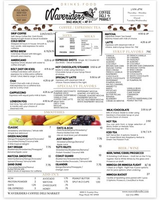 Menu photo 2 Waveriders Coffee, Deli & Market Nags Head, NC Menu photo 2 Waveriders Coffee, Deli & Market Nags Head, NC