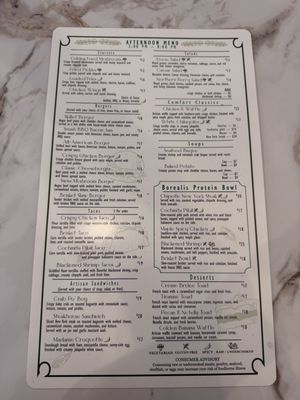 Menu photo 1 Borealis Anchorage, AK